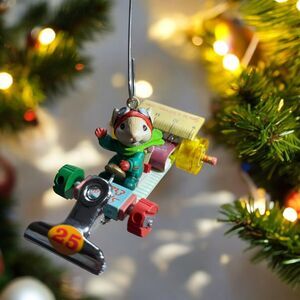 NIB ENESCO Vintage Christmas Ornament Racecar Office "You're A Winner, Son" Vtg.